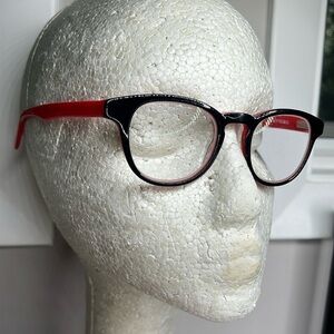 Eyebobs Take A Stand Black Red Layer Glasses (+4.00) 2600 01 47 21 Hand Made
